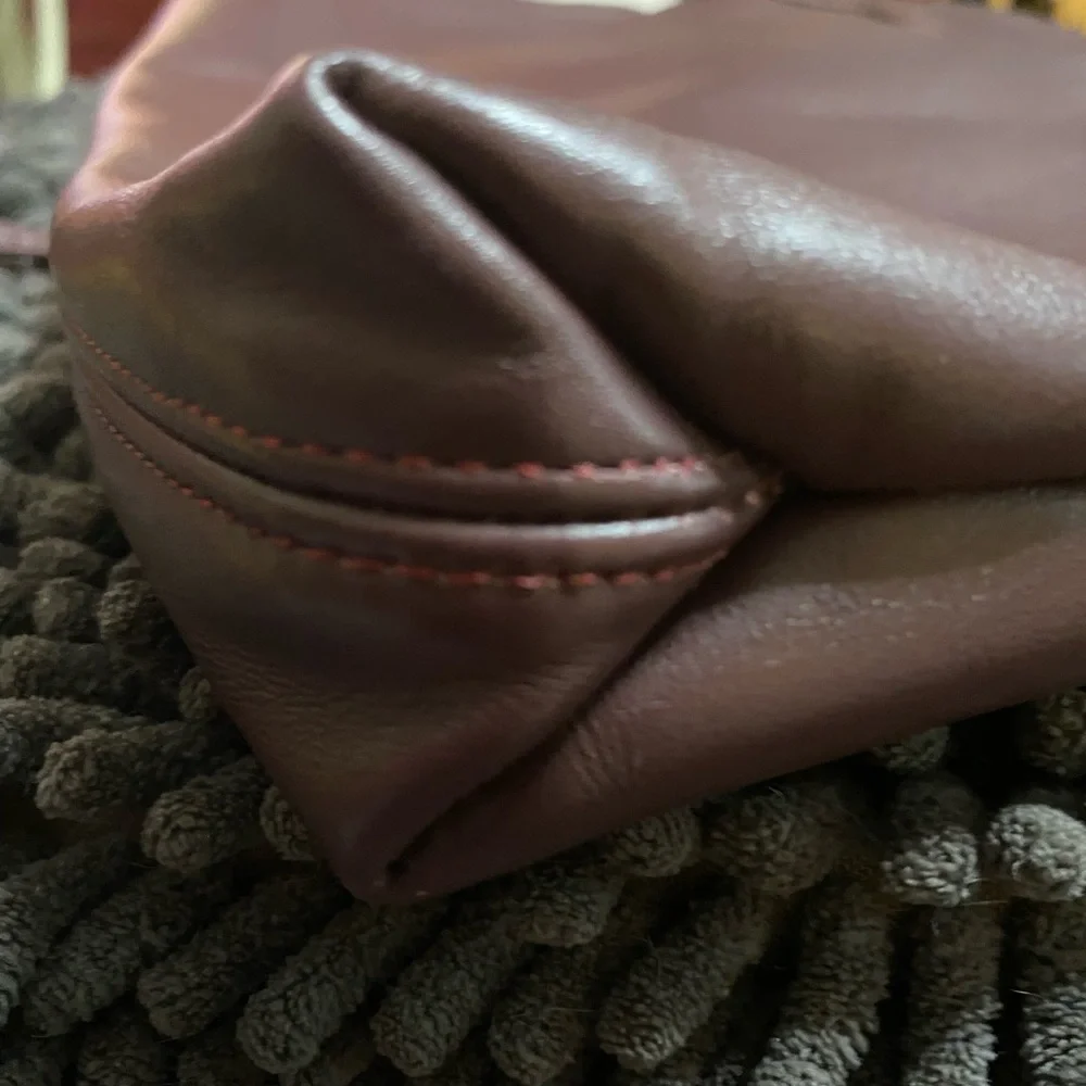 Etienne Aigner Oxblood Leather Shoulder Bag